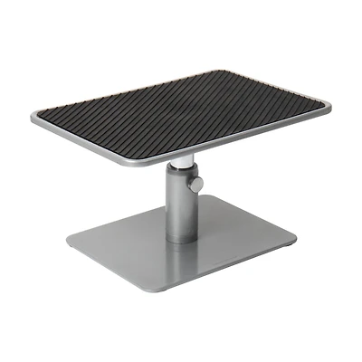 Mind Reader Silver & Black Metal Table Top Adjustable Laptop & Monitor Riser