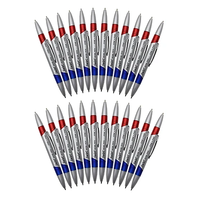 Moon Products Swirl® Red & Blue Ink Pen Combo, 2 Packs of 12