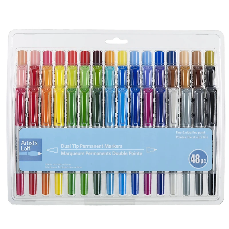 6 Packs: 48 ct. (288 total) Dual Tip Permanent Markers by Artist's Loft™
