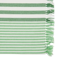 DII® Grass Green Stripes With Fringe Placemats, 6ct.