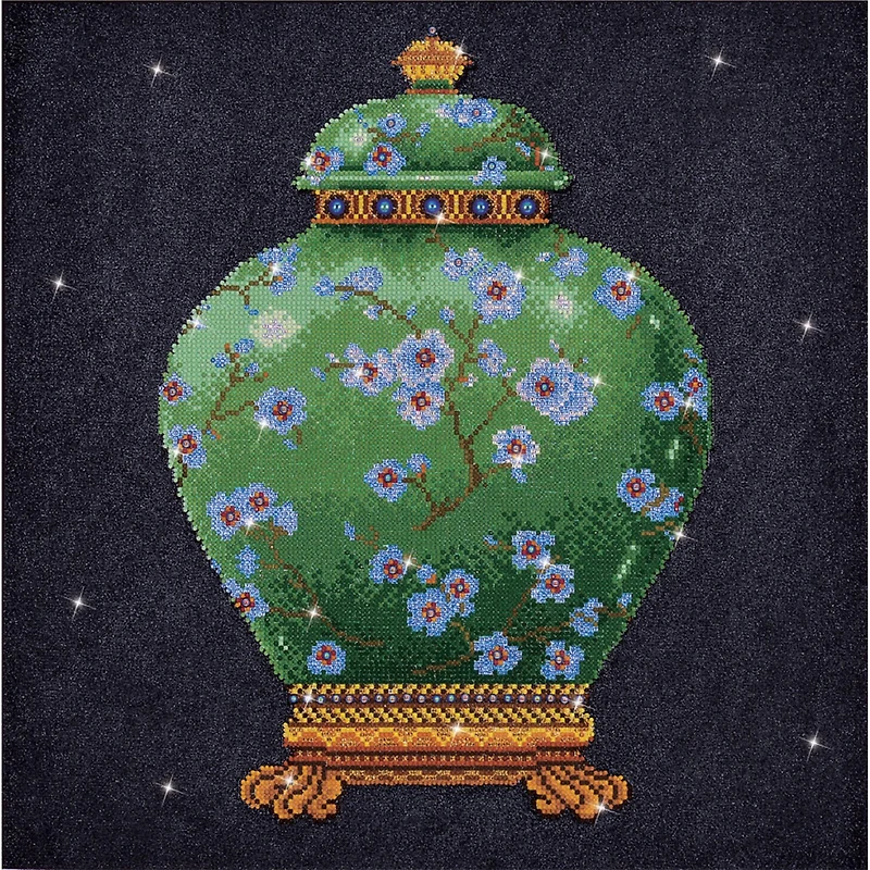 Diamond Dotz® Green Vase Diamond Painting Kit