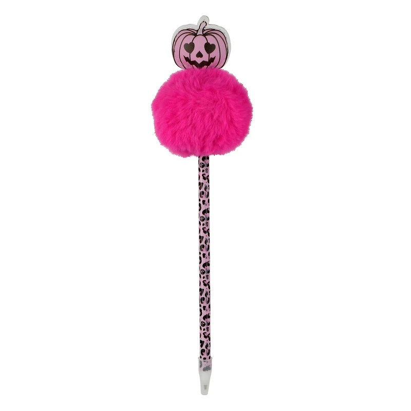 8" Pink Jack-o'-Lantern Pom Pom Pen by Creatology™