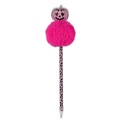 8" Pink Jack-o'-Lantern Pom Pom Pen by Creatology™