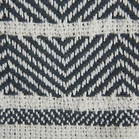 DII® Black & Mineral 2-Tone Chevron Stripe Throw