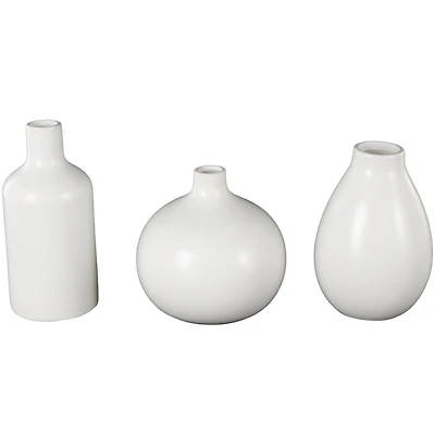 White Ceramic Minimal Ceramic Vase Set