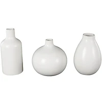 White Ceramic Minimal Ceramic Vase Set