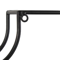 13" x 35" Black Metal Bottle Shape Wall Wine Rack