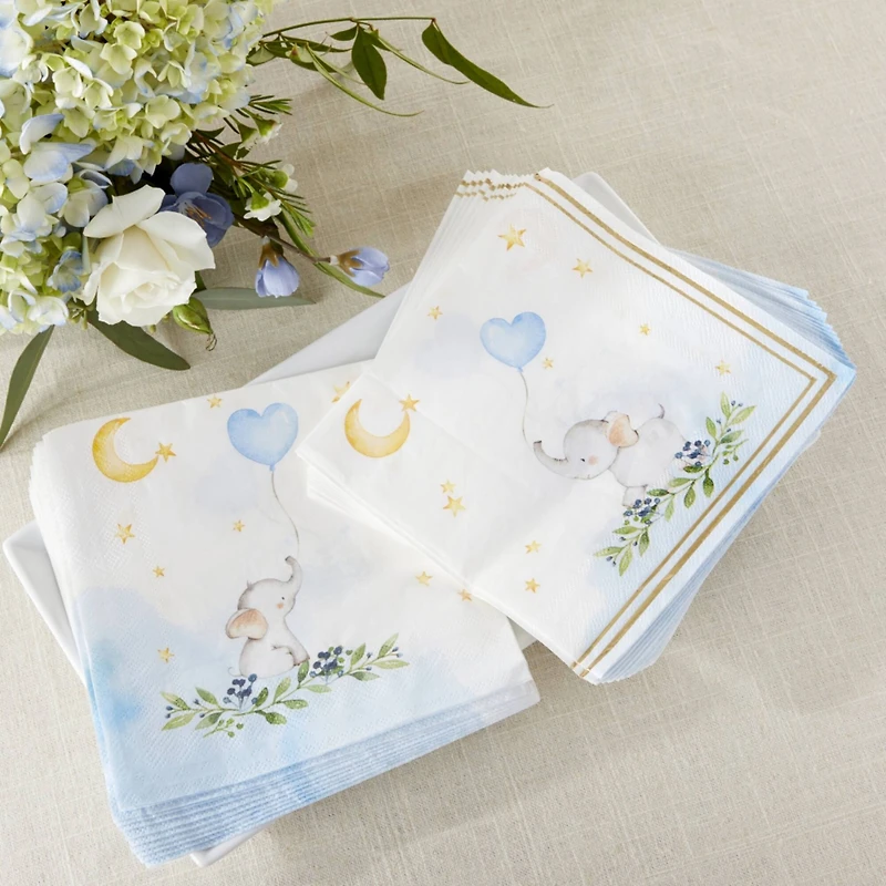 Kate Aspen® Blue Elephant Baby Shower Napkins, 30ct.