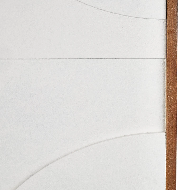 White Dimensional Geometric Framed Wall Décor