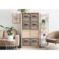 Sorbus 11" Brown Wood Pattern Foldable Storage Cubes, 4ct.