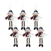 6 Pack 10" Snowman Ornaments