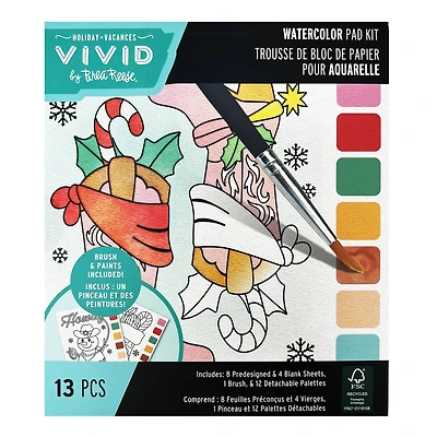 VIVID by Brea Reese® Winter Boots Watercolor Pad Kit