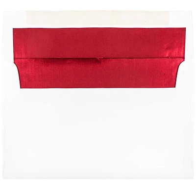 JAM Paper 6" x 9" Red Foil Lined Invitation Envelopes