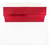 JAM Paper 6" x 9" Red Foil Lined Invitation Envelopes