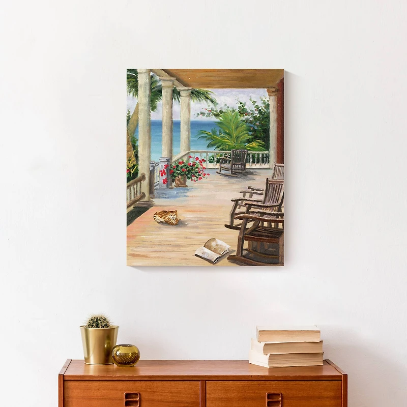 Porch Sitting 16" x 20" Canvas Wall Art