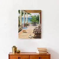 Porch Sitting 16" x 20" Canvas Wall Art