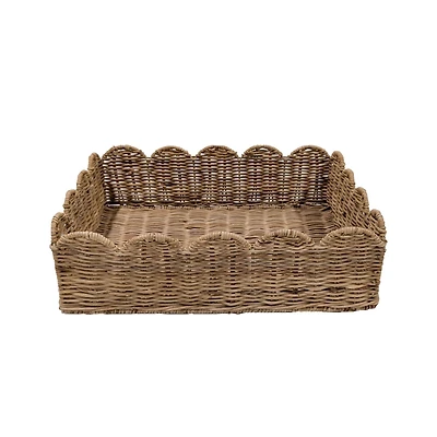 Scallop Rattan Tray by Ashland