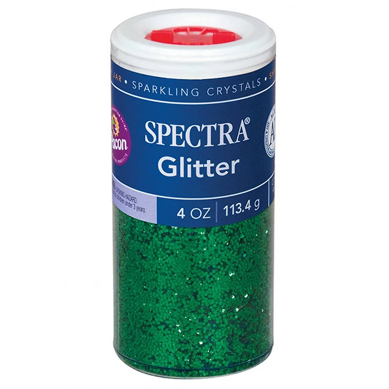Spectra Glitter 4oz. Green, 6ct.