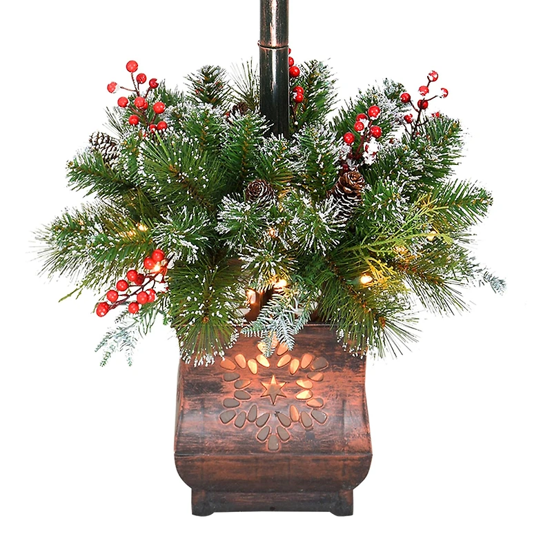 4ft. Lighted Christmas Lamp Post Decoration