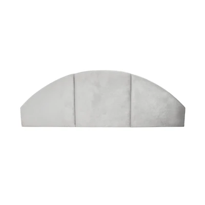 Hello Honey® NoSom Gray Upholstered Velvet Panel Arched Headboard