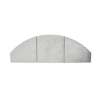 Hello Honey® NoSom Gray Upholstered Velvet Panel Arched Headboard