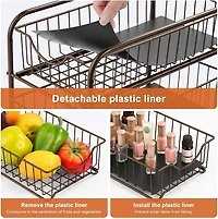 2-Tier Stackable Sliding Basket Cabinet Organizers