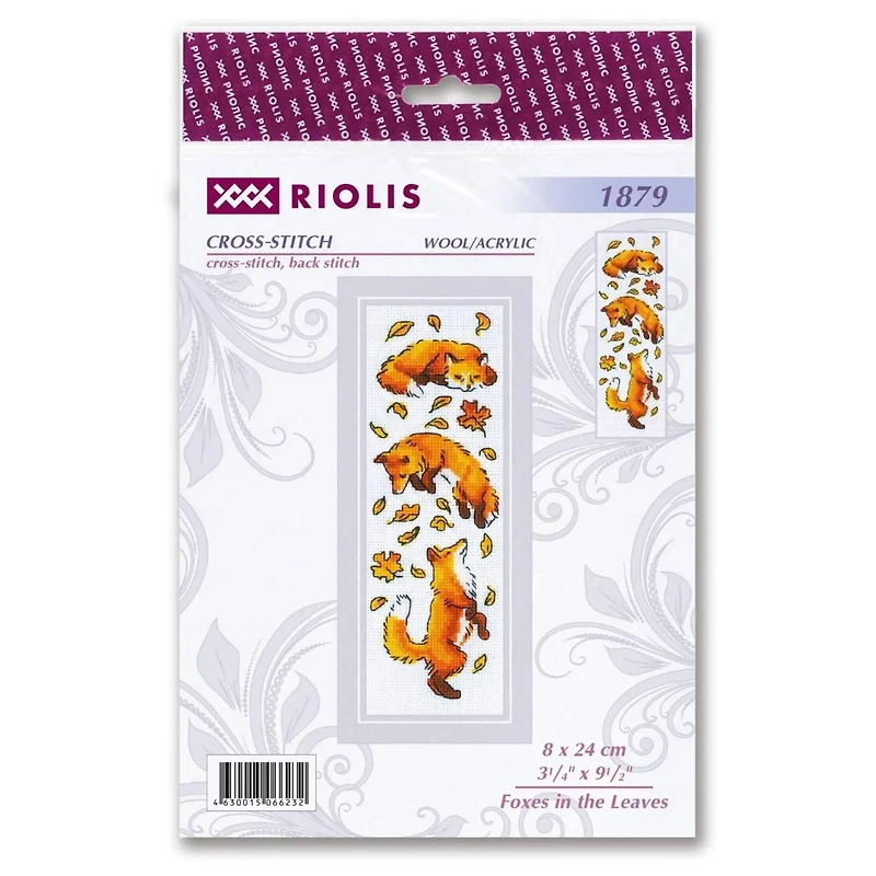 RIOLIS Counted Cross Stitch Kit Foxes in Leaves