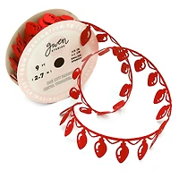 Gwen Studios 7/8" x 3yd. Die Cut Holiday Lights Christmas Ribbon