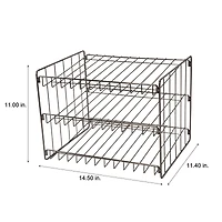 Kitchen Details 3-Tier Onyx Can Storage Organizer Rack