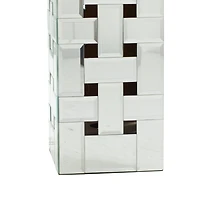 Silver Glass Glam Table Lamp, 29" x 10" x 16"