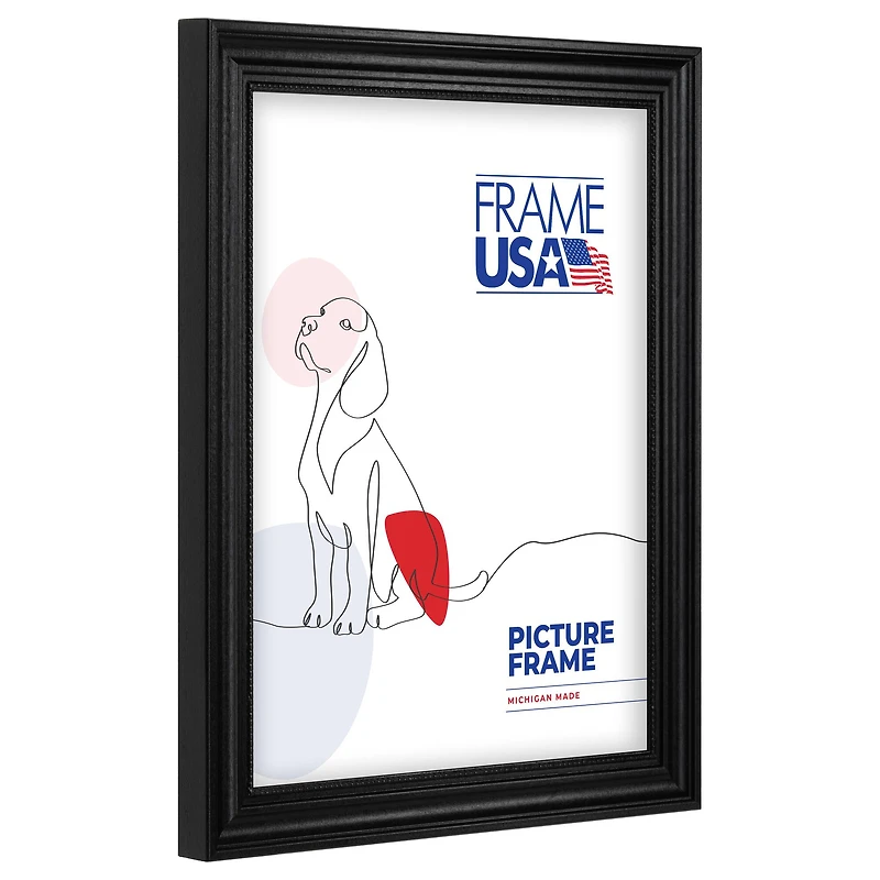 Frame USA Boardroom Black with Black Bead Single Image Picture Frame