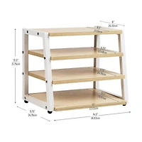 Mind Reader 4-Tier Desk Organizer, File Storage, Documents, Office, Metal, MDF, White