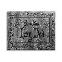 Stupell Industries Here Lies Izzy Ded Gravestone Canvas Wall Art