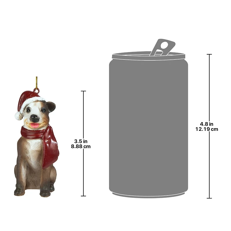 3.5" Pitbull Holiday Dog Ornament