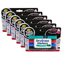 Crayola® Take Note™ Chisel Tip Dry Erase Markers, 6 Packs of 4