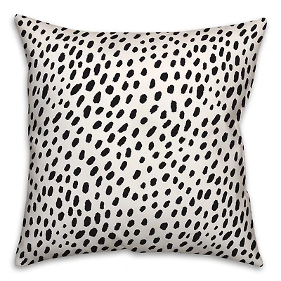 Black and White Spots 18" x 18" Throw Pillow