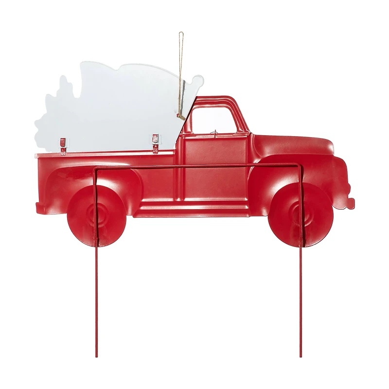 Glitzhome® 23.5" Americana Red Truck Metal Yard Stake