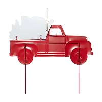 Glitzhome® 23.5" Americana Red Truck Metal Yard Stake
