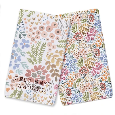 Best Nest Around Multicolor Floral Tea Towel Set