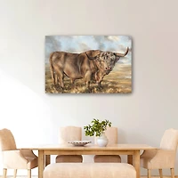 Lumaprints Highland Brown Bull Canvas Giclée Art