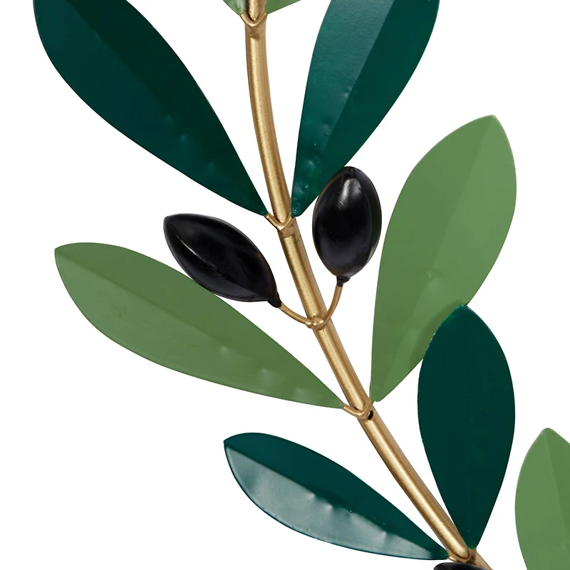 22" Green Coastal Metal Wall Décor