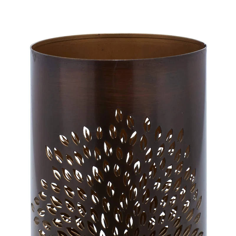 Brown Metal Eclectic Lantern Set