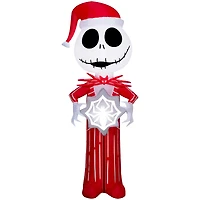 5.5ft. Airblown® Inflatable Christmas Jack Skellington in Red Suit with Spider Snowflake