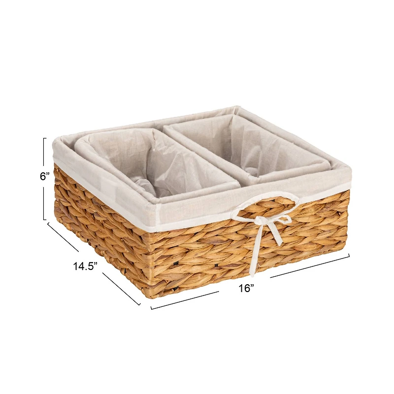Water Hyacinth Wicker Basket Set
