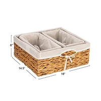 Water Hyacinth Wicker Basket Set