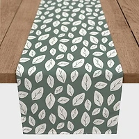 White Leaf Sage 16" x 90" Cotton Twill Runner