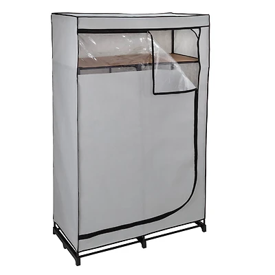 Honey Can Do 46'' Gray Portable Wardrobe Closet