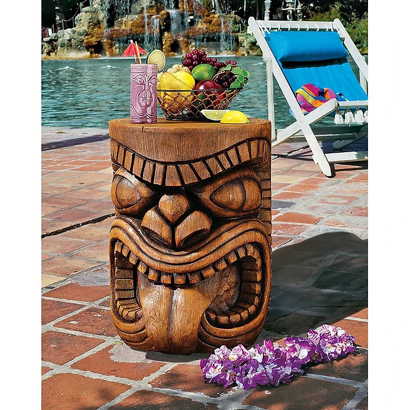 Design Toscano 20.5" The Lono Grand Tiki Sculptural Table