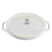 Martha Stewart White Oval Stoneware Baker Set