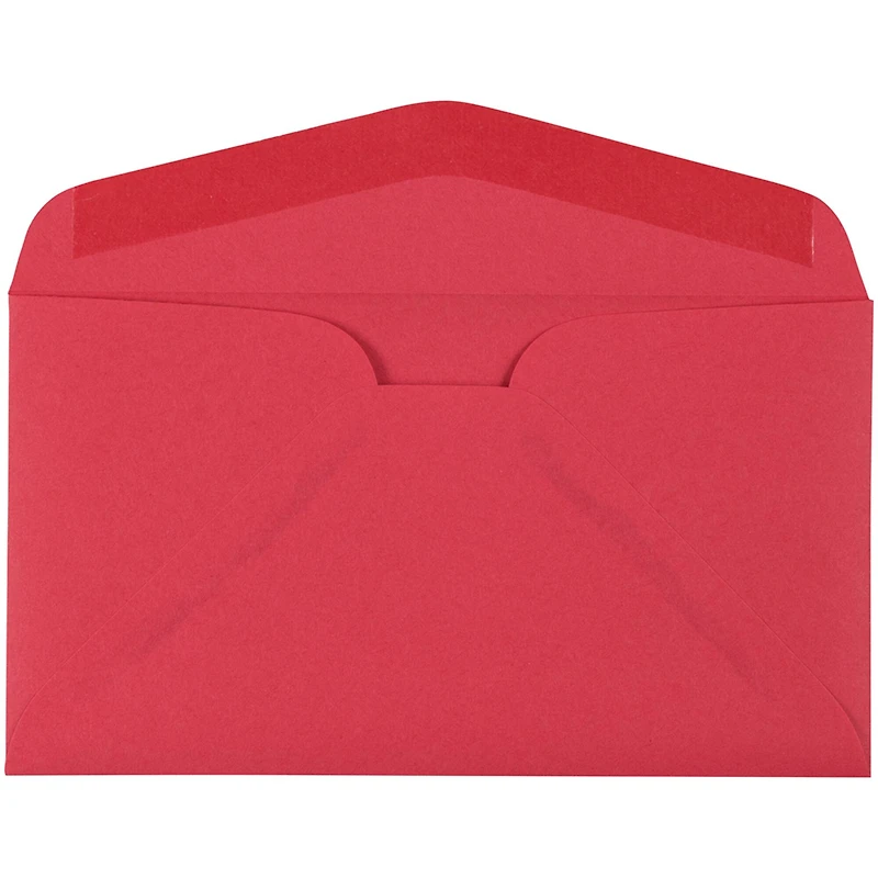 JAM Paper 3.625" x 6.5" Red Premium Commercial Envelopes, 50ct.